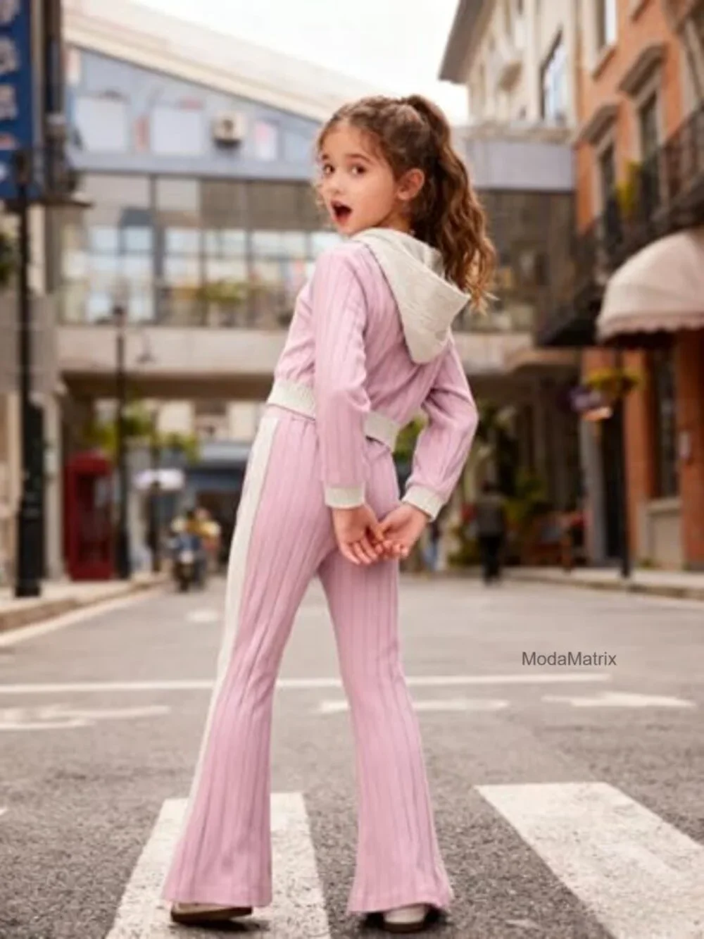 Girls 2-Piece Long Sleeve Hoodie Sweatshirt & Jogger Set Fall Winter Outfit